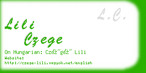 lili czege business card